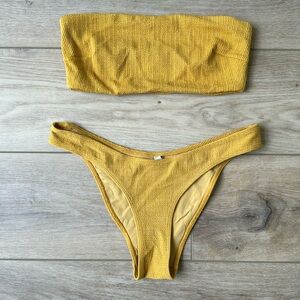 Kopper + Zink yellow two piece bikini